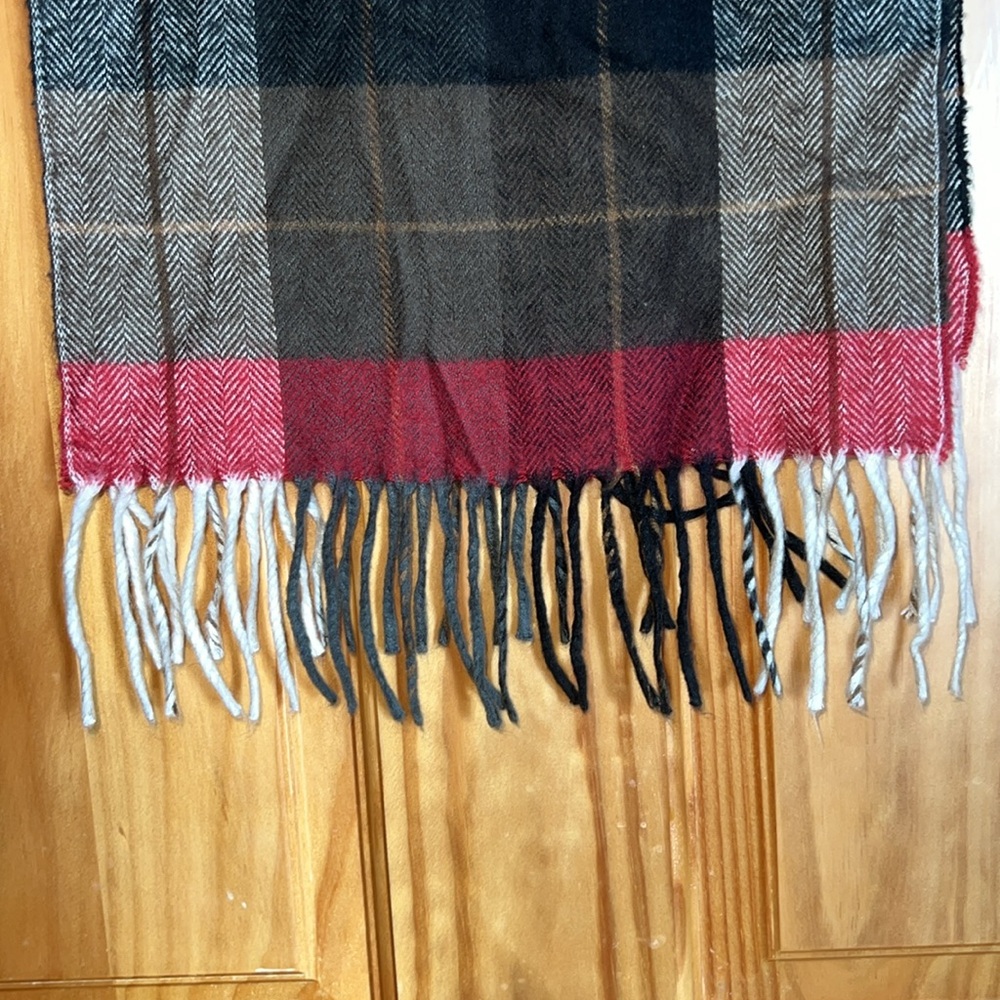 Vintage Christian Dior 100% Cashmere Plaid Scarf - Picture 3 of 6